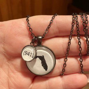 Area Code 941 Sarasota Florida Charm Necklace